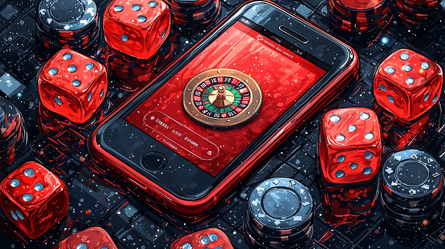 Mobile casino app with licensed badge